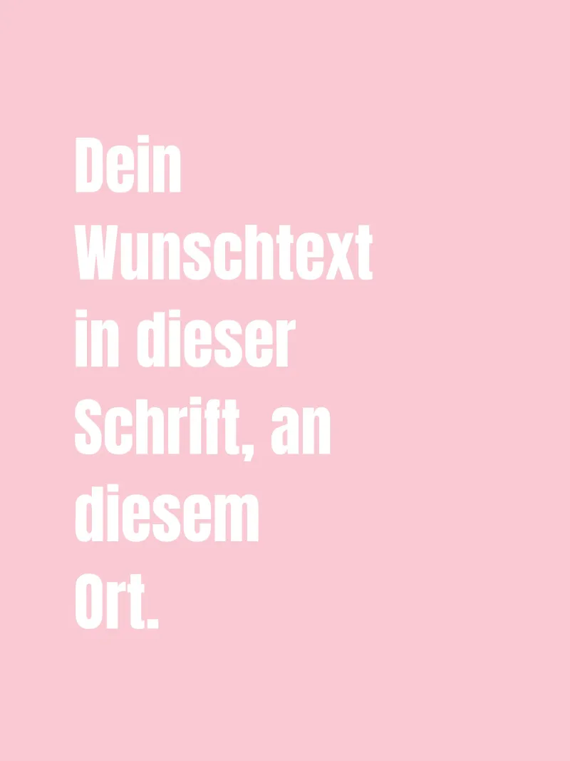 Wunschtext in rosa weiß pellicola backlit da WORTSPIEL