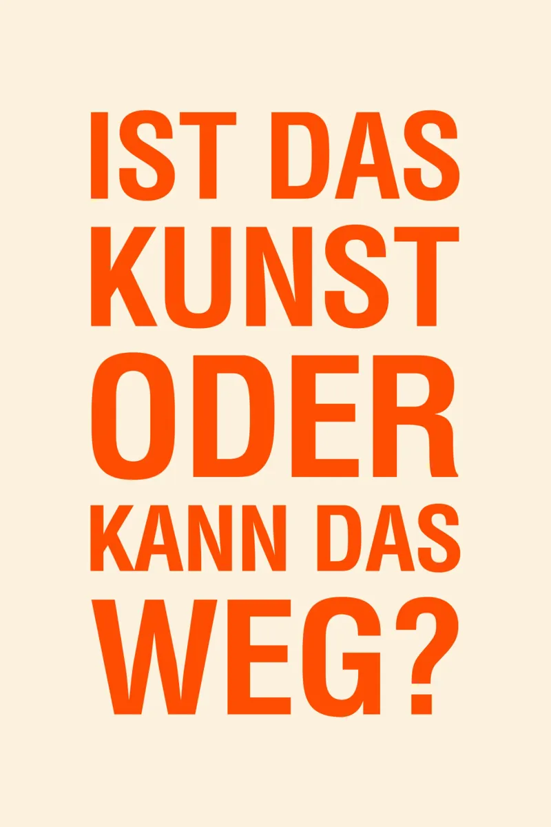 Ist das Kunst oder kann das weg? Acryl-Glas von The Typo Dept.