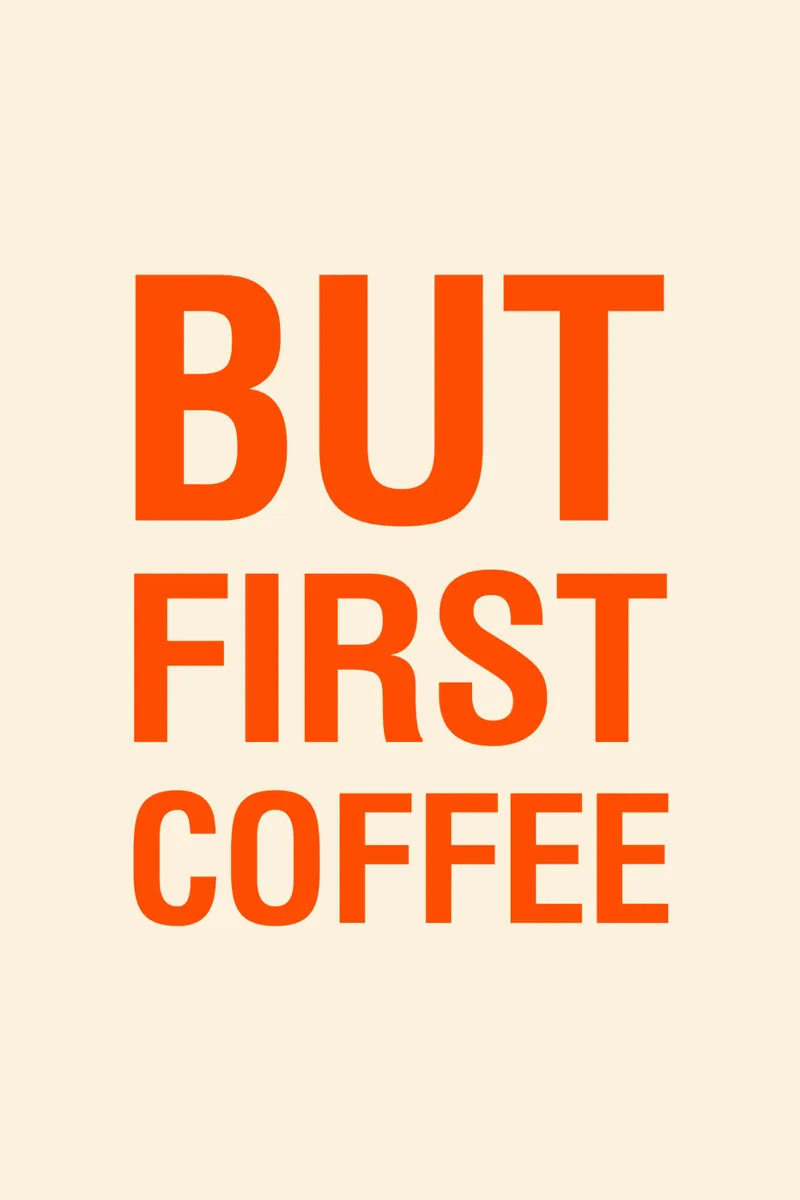 BUT FIRST COFFEE carta hahnemühle da The Typo Dept.