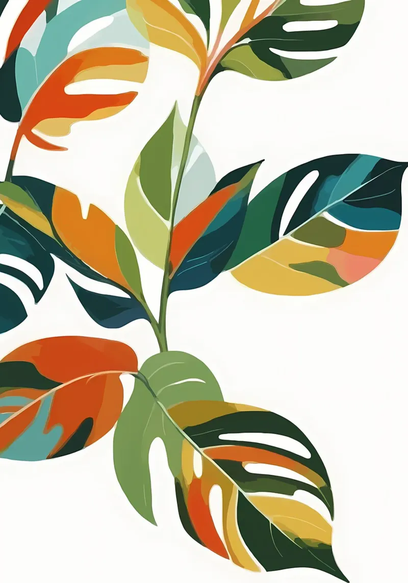foglia vegetazione natura poster con telaio in plastica da Patrick L Lord
