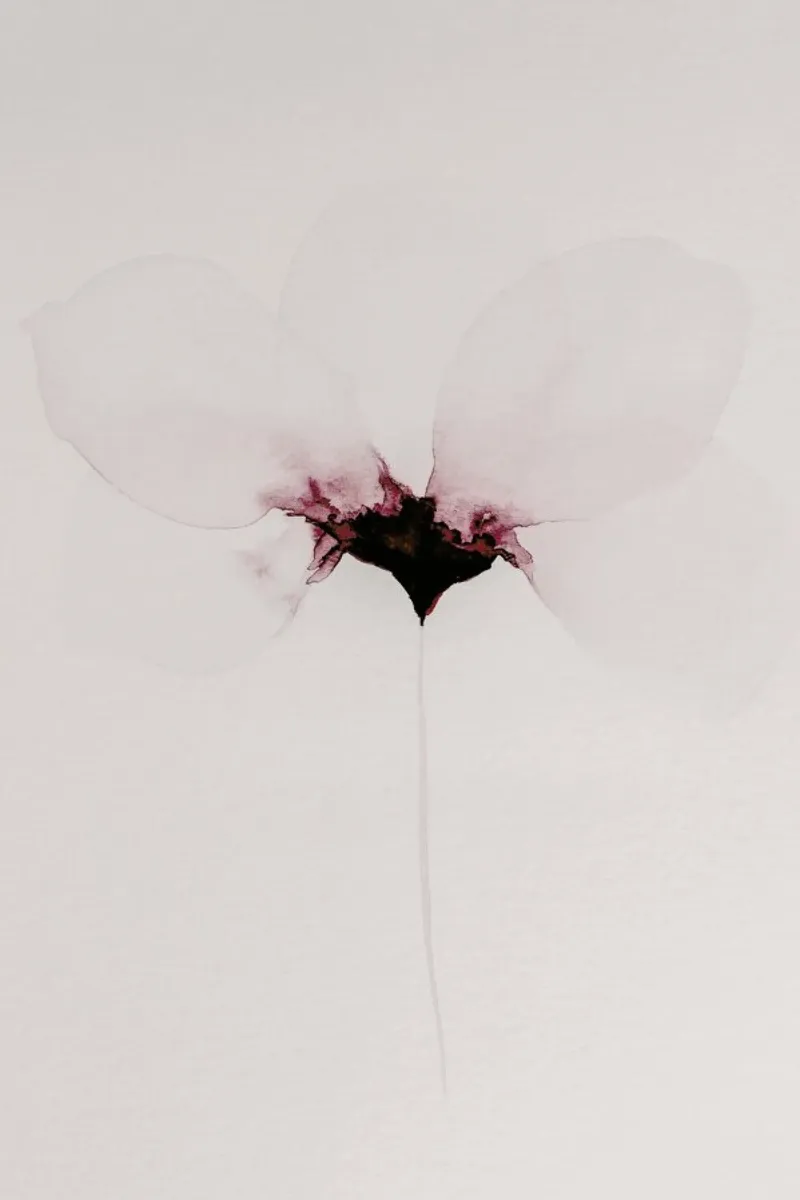 Pittura floreale in rosa pastello tenue poster con telaio in plastica da Ingrid Beddoes
