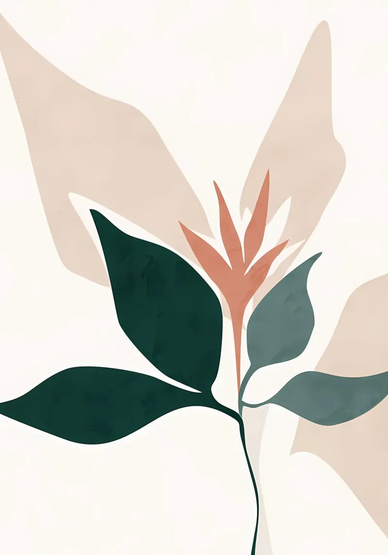 feuille plante minimaliste toile de Patrick L Lord
