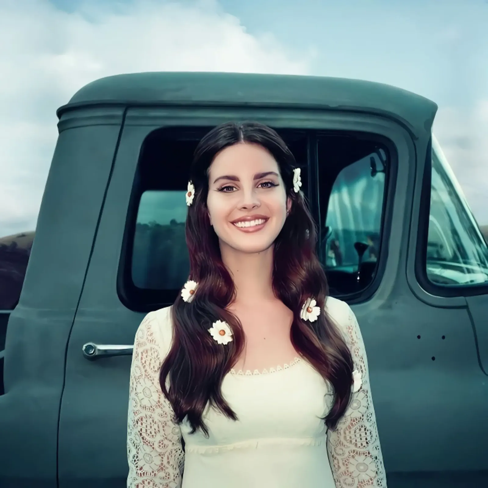 Lana Del Rey pellicola backlit da Jordan shop