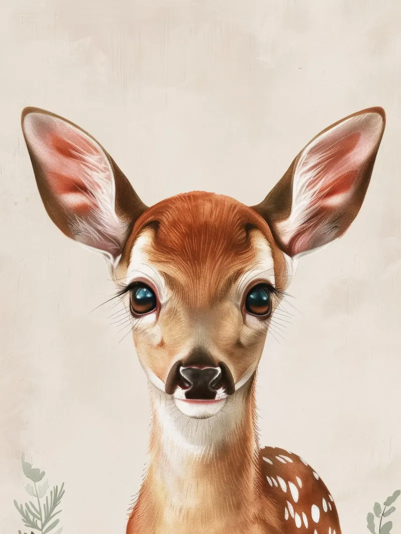 Portrait d'un gentil fauve aux grands yeux poster de DesignDoodle