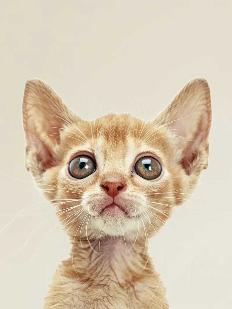 Neugieriges Ginger Devon Rex Kätzchen Hahnemühle von DesignDoodle