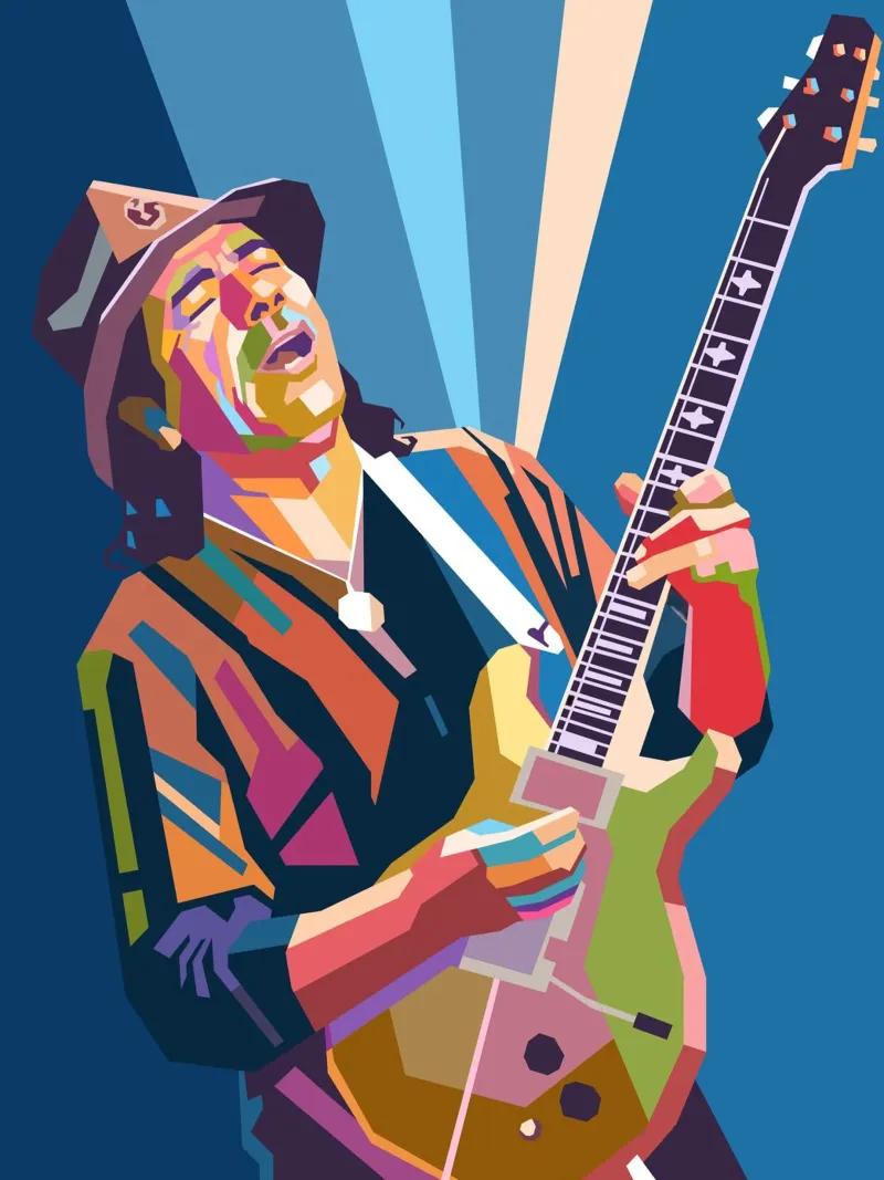 Carlos Santana legend pellicola backlit da Hantamrata