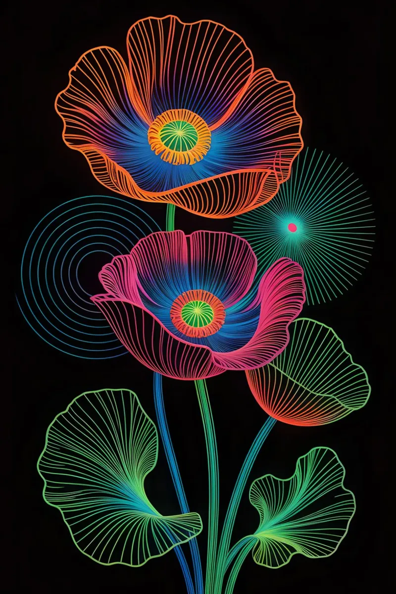 Flower Neon pellicola backlit da Jeff Studio