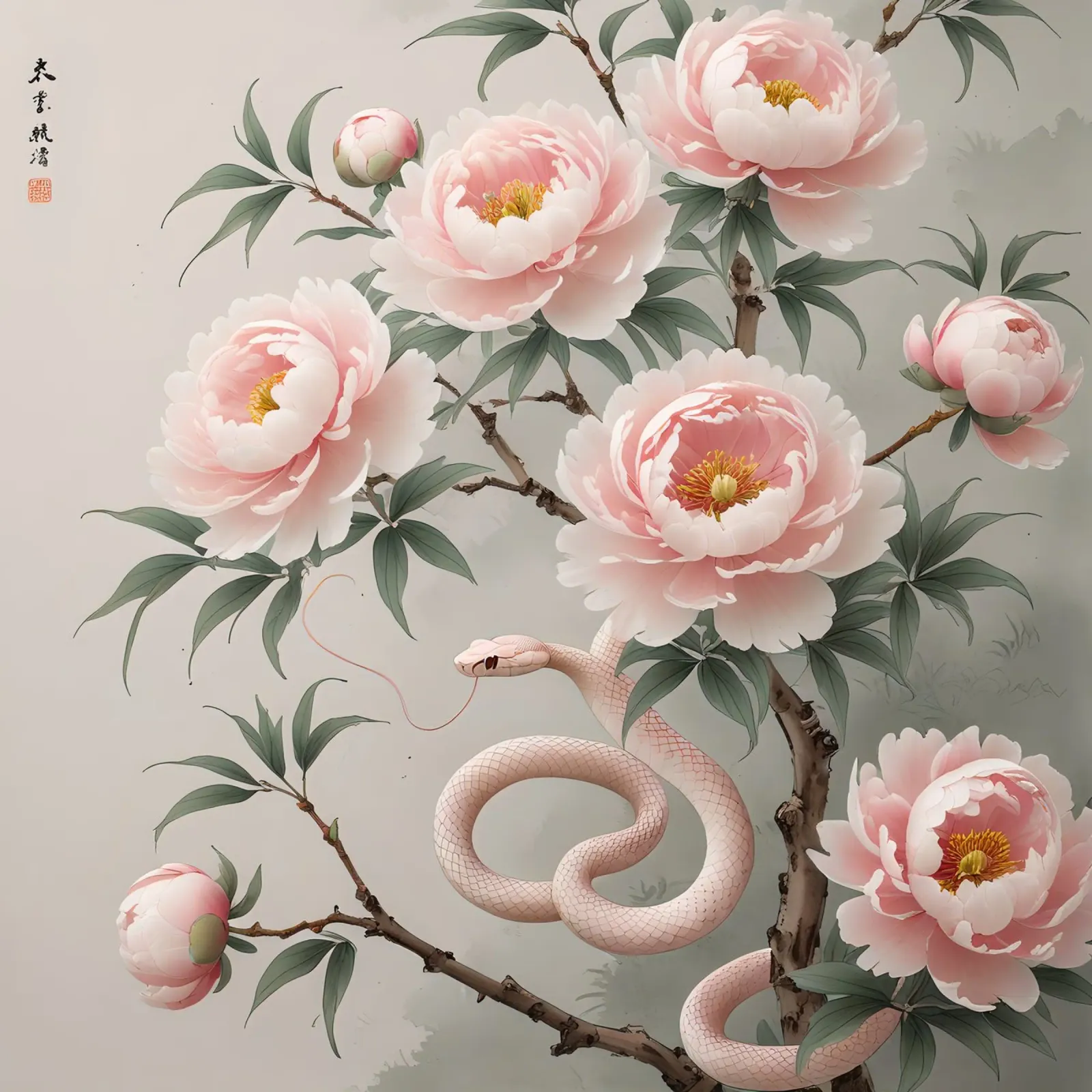 Pink Flower poster con telaio in alluminio da Jeff Studio
