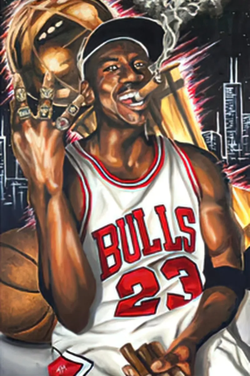 Fumo di Michael Jordan pellicola backlit da Jordan shop
