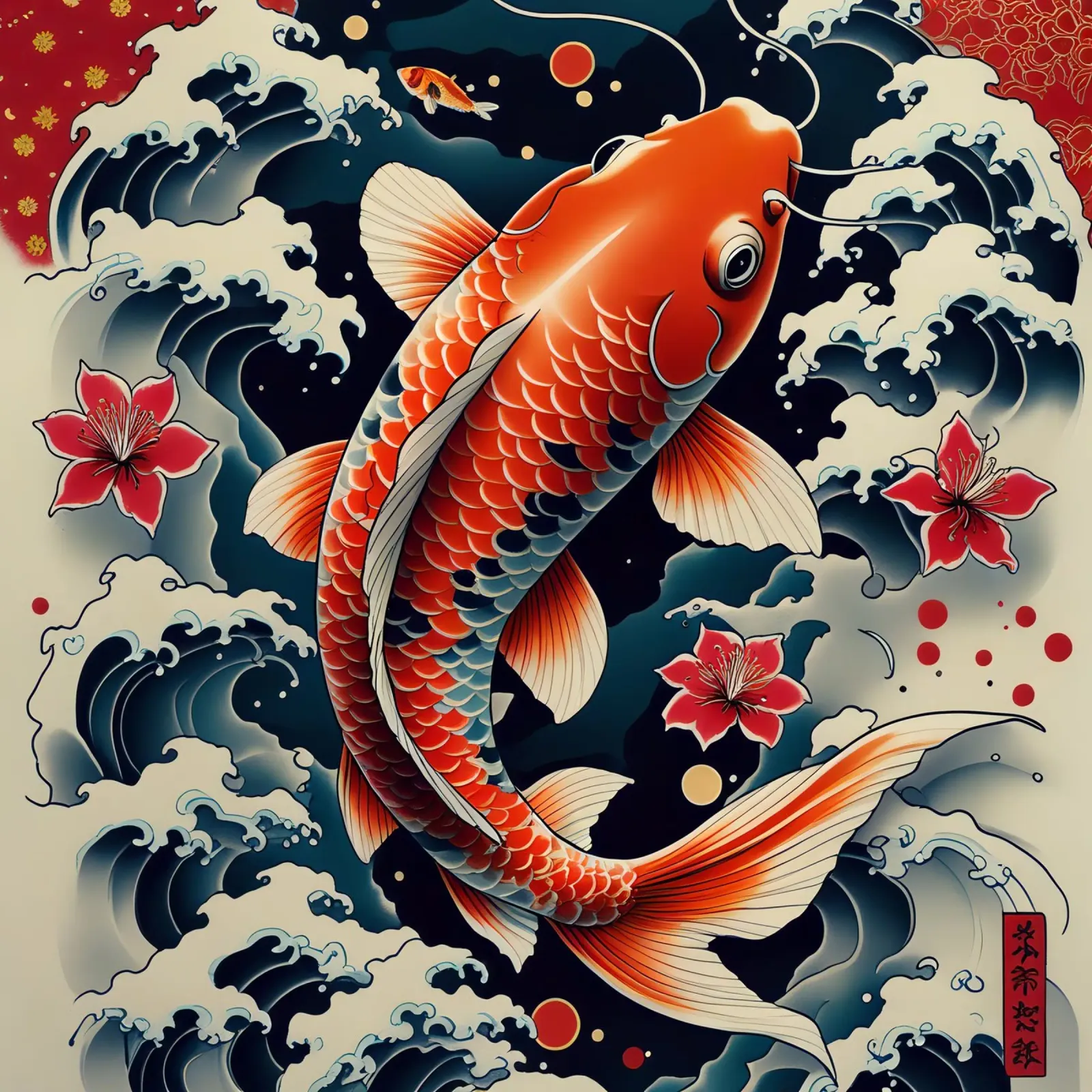 koi fish Japanese pellicola backlit da Jeff Studio