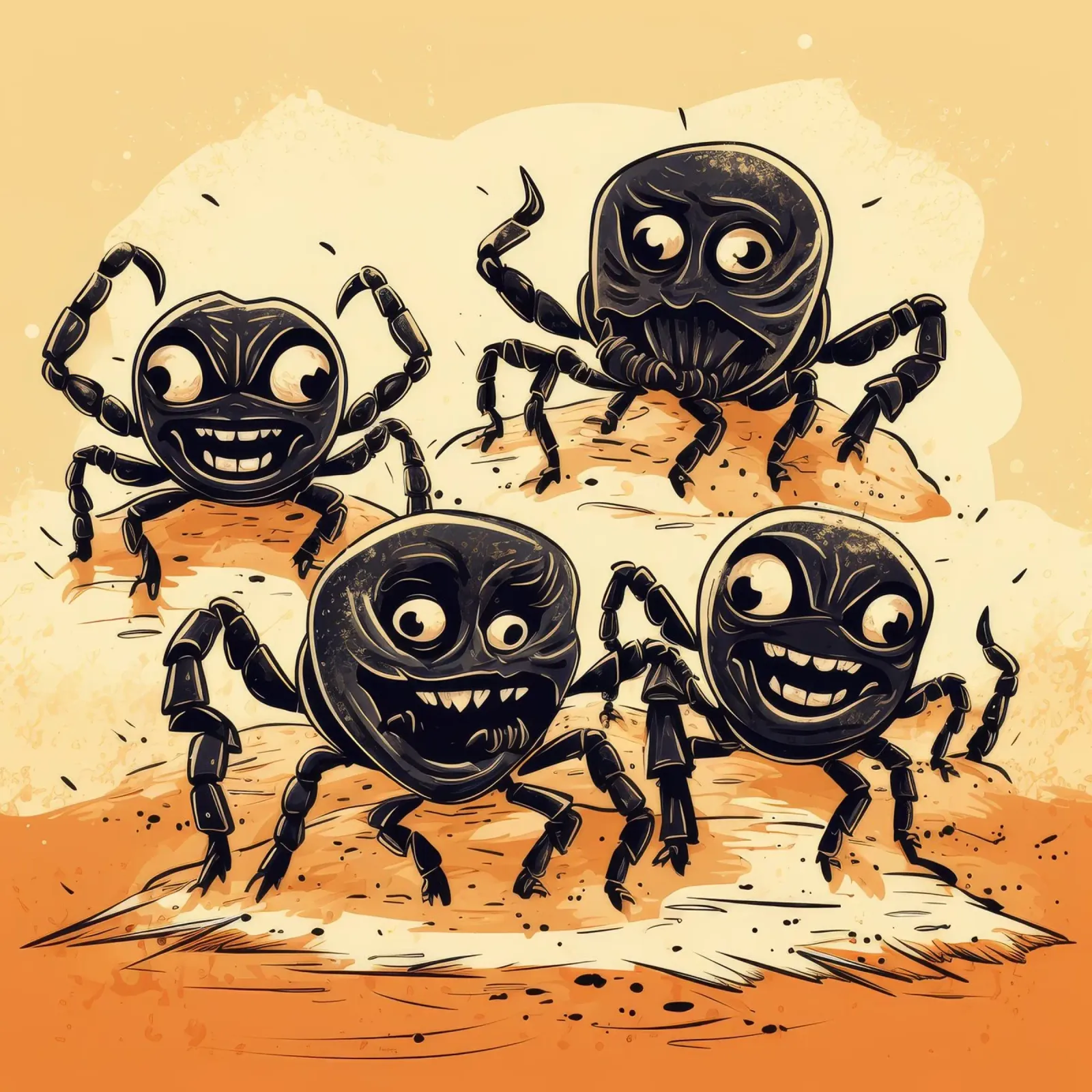Retro Scorpion Gang pellicola backlit da Funny Animals