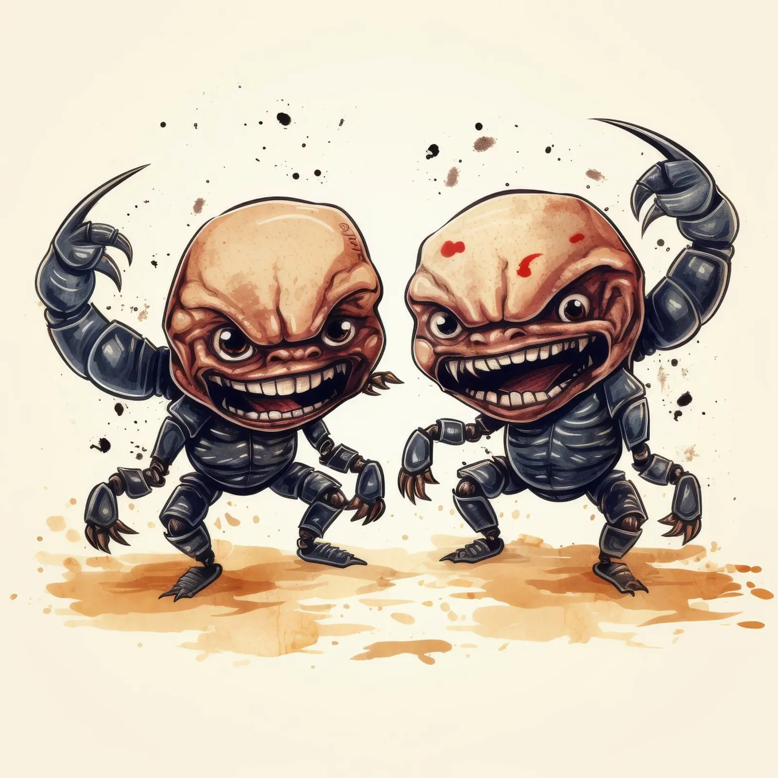 Retro Scorpion Duo pellicola backlit da Funny Animals