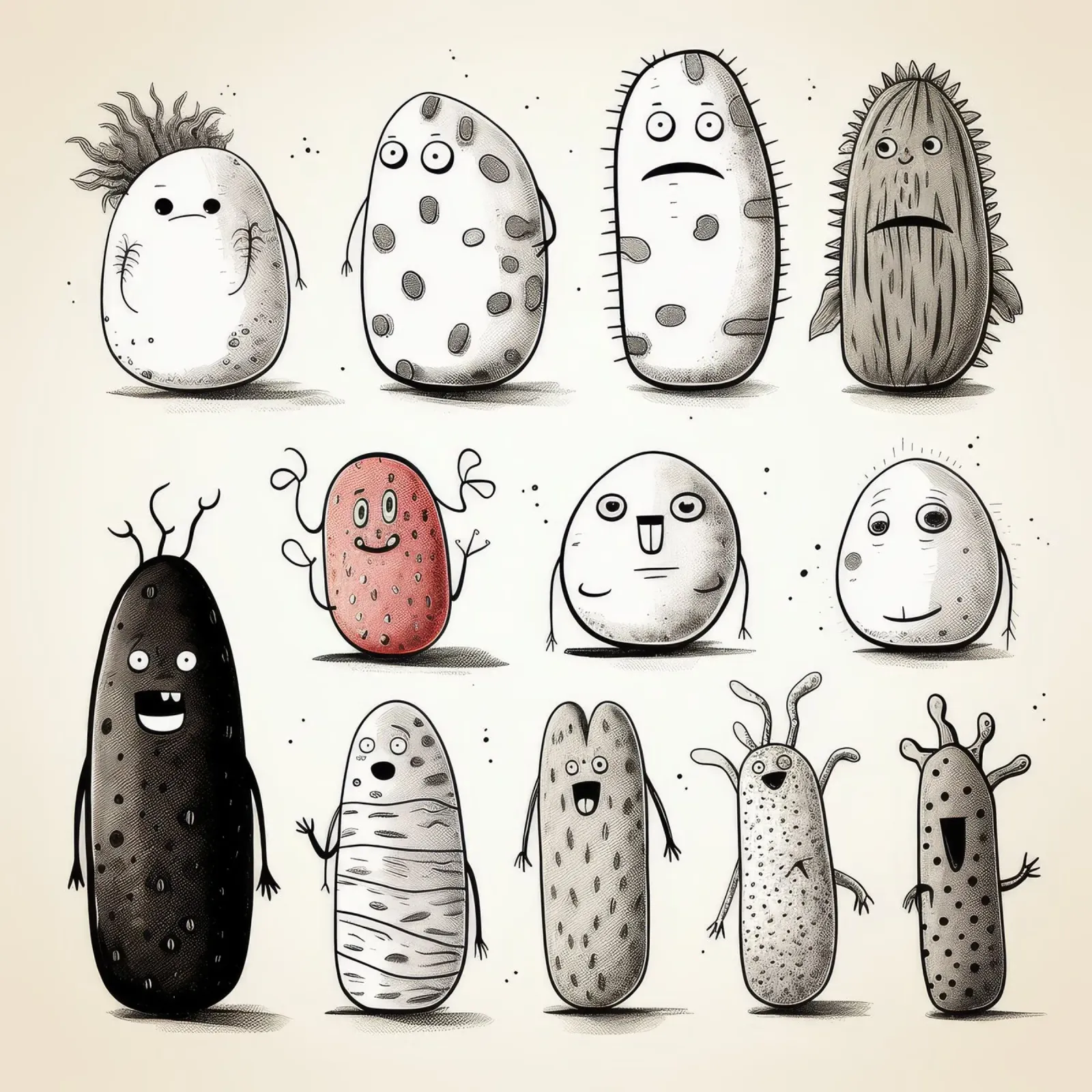 Gang di cetrioli di mare retrò carta hahnemühle da Funny Animals