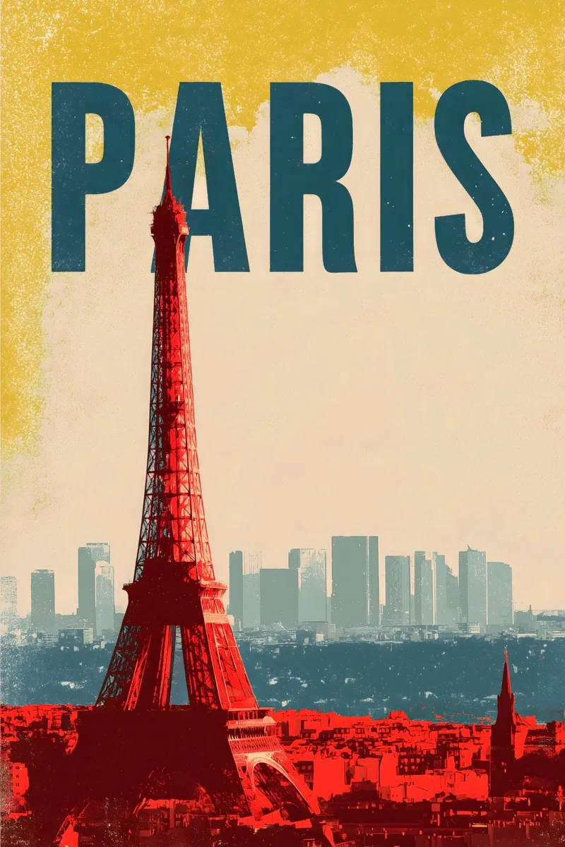 Parigi retro Reiseposter carta hahnemühle da Vintage Travel Art