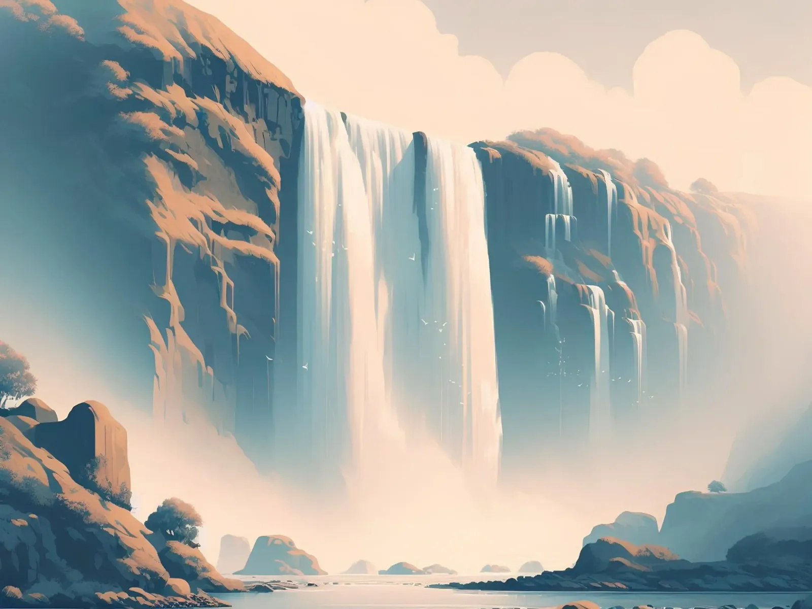 Cascata in Islanda plexiglass da Digital Naive