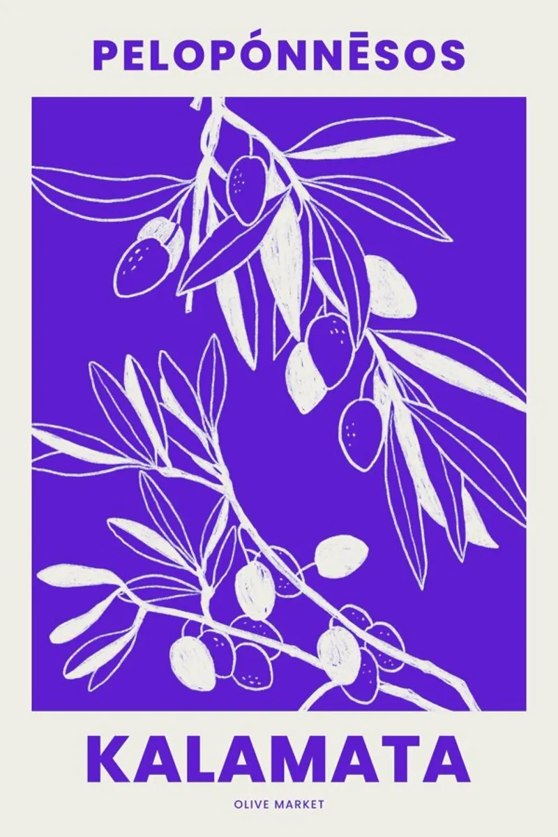 Kalamata poster con telaio in legno da Pure