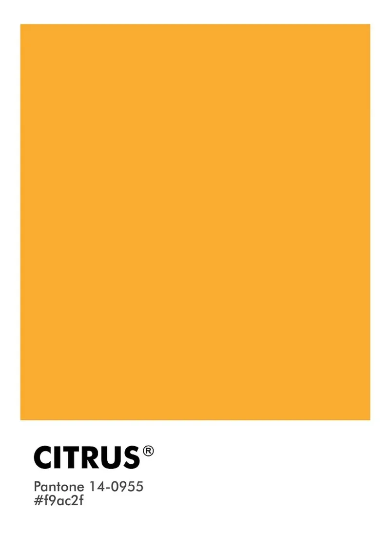 PANTONE CITRUS pellicola backlit da ColorShop