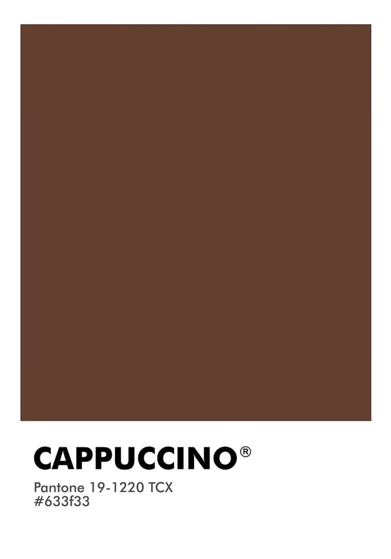 PANTONE CAPPUCCINO poster con telaio in legno da ColorShop