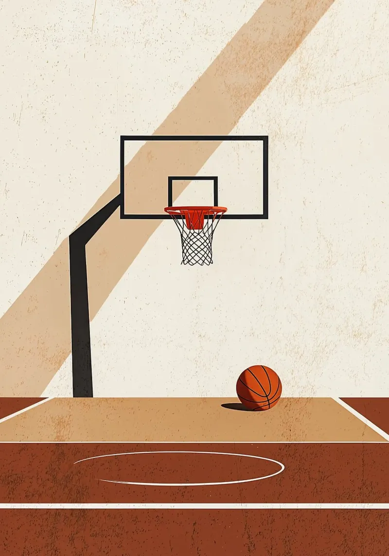 Canestro da basket minimalista pellicola backlit da ColorShop