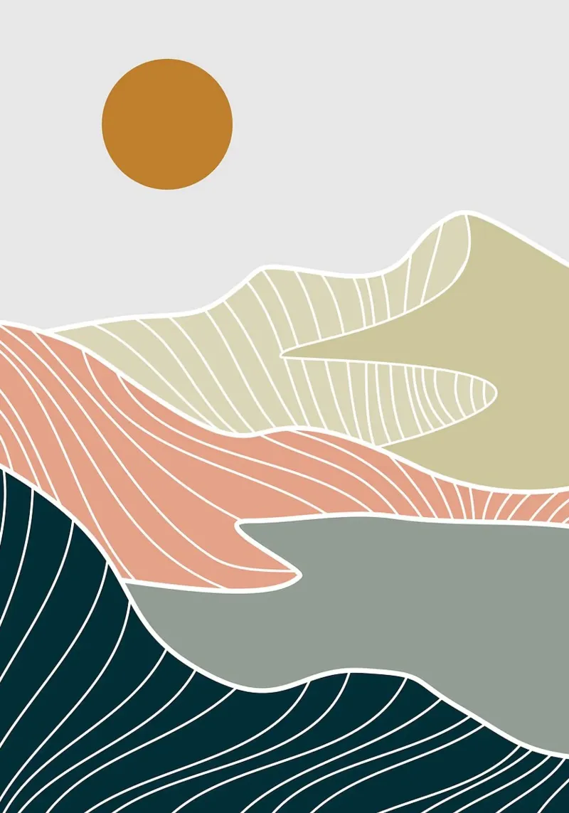 Abstract Mountain hahnemühle by MountainMinimalist