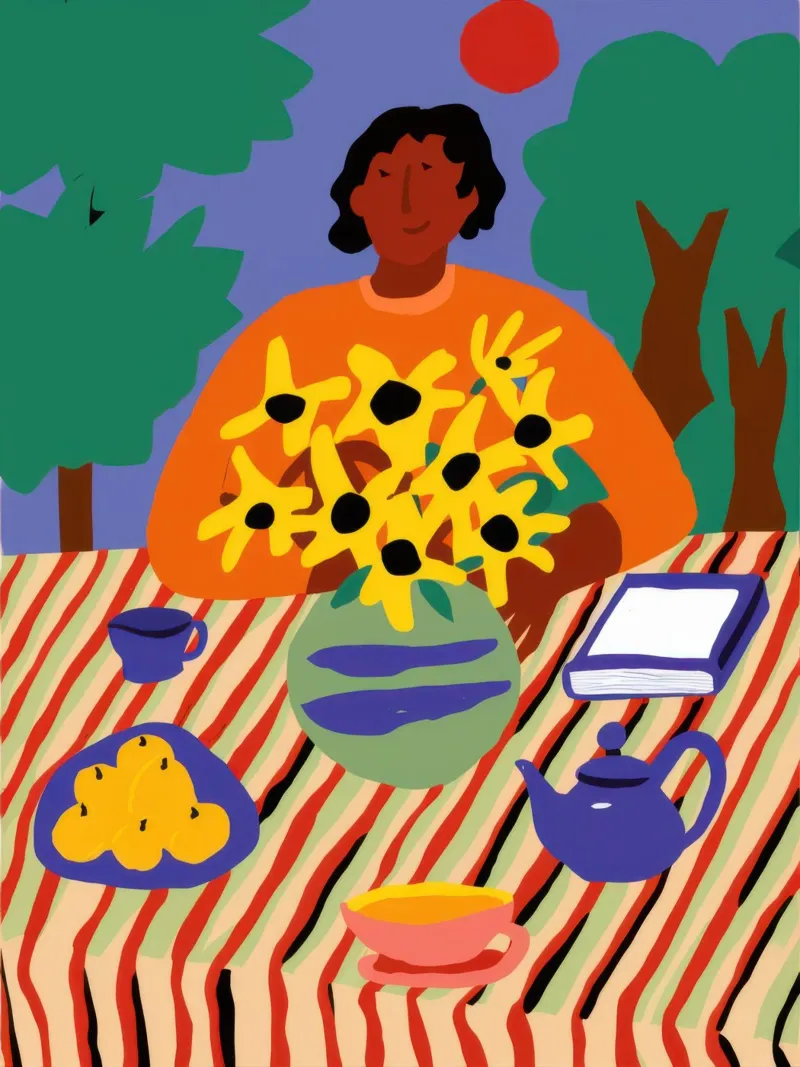 Girasole Portatile da tavolo poster da Pale Aura