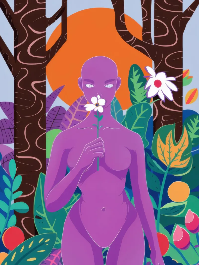 Dea Flora Viola carta hahnemühle da Pale Aura