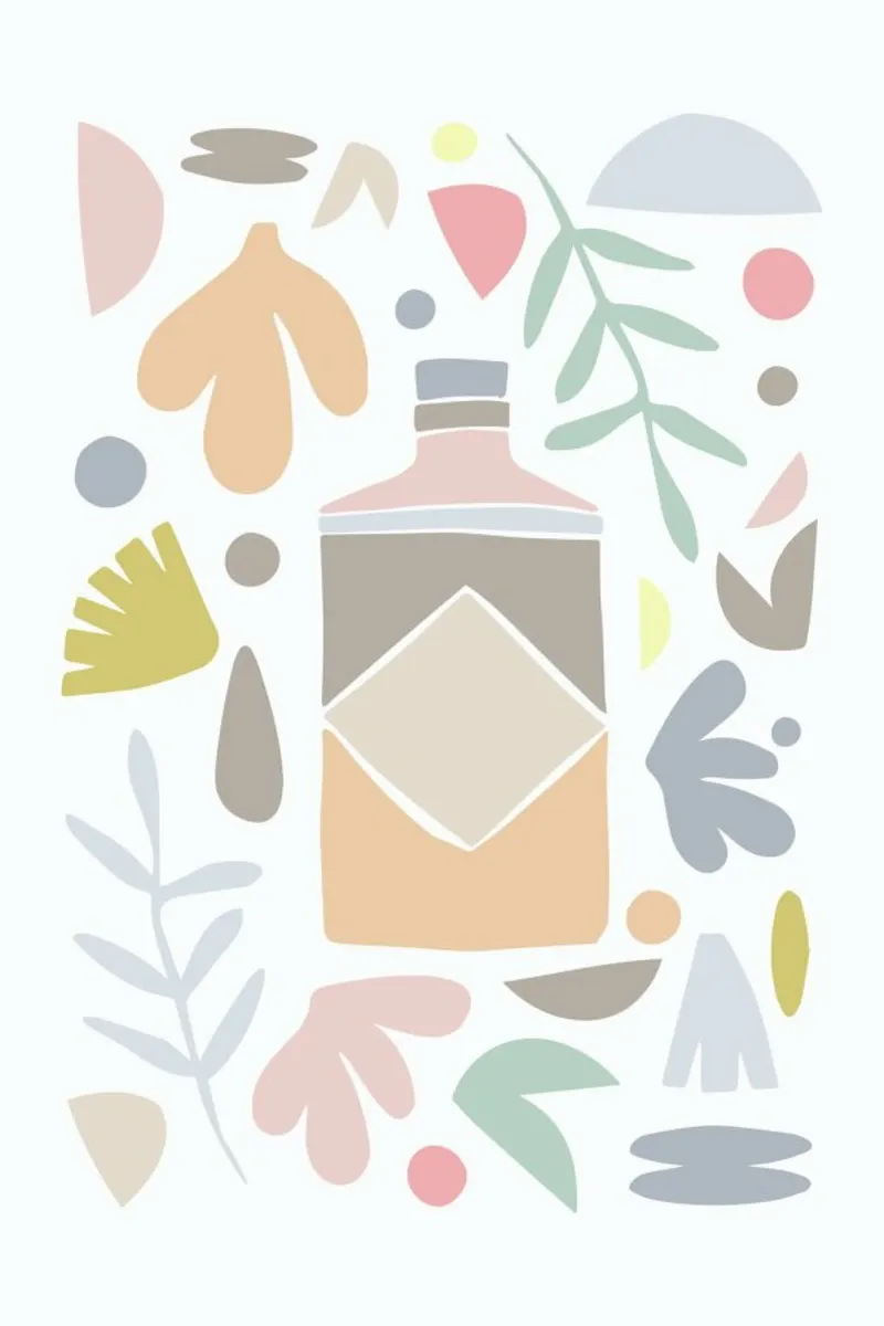 Spring Gin poster con telaio in legno da KRUTH DESIGN