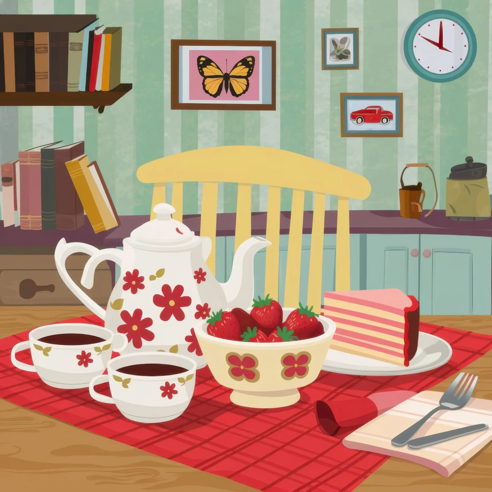 Teapot Stillness canvas with Floater frame by Sentinel Glow