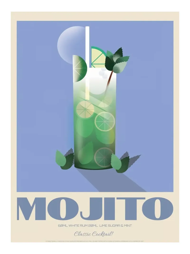 Mojito Classic carta hahnemühle da Cocktail Drink