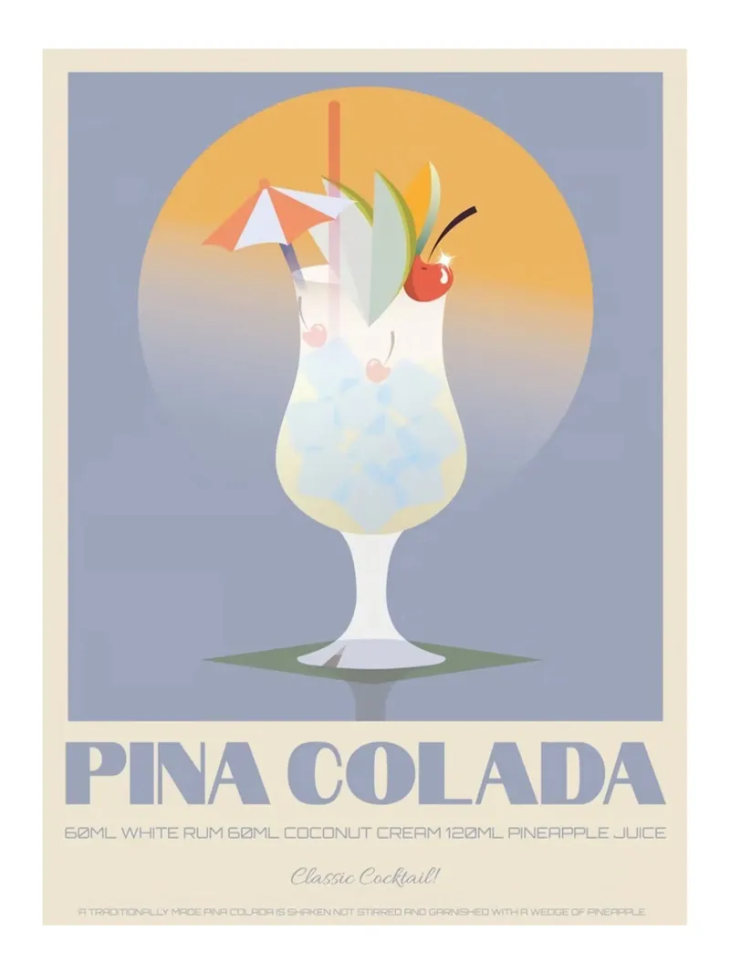 Pina Colada Poster von Cocktail Drink