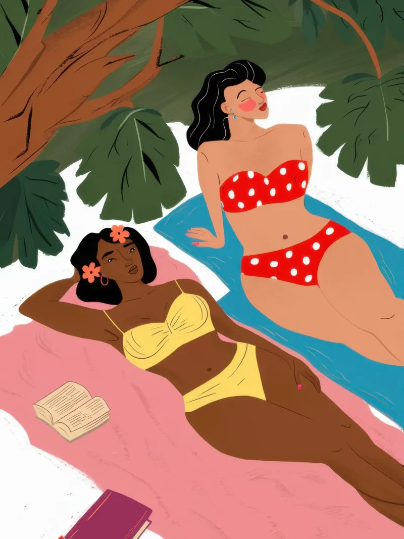 Sunkissed Red Bikini Alu-Dibond von Pale Aura