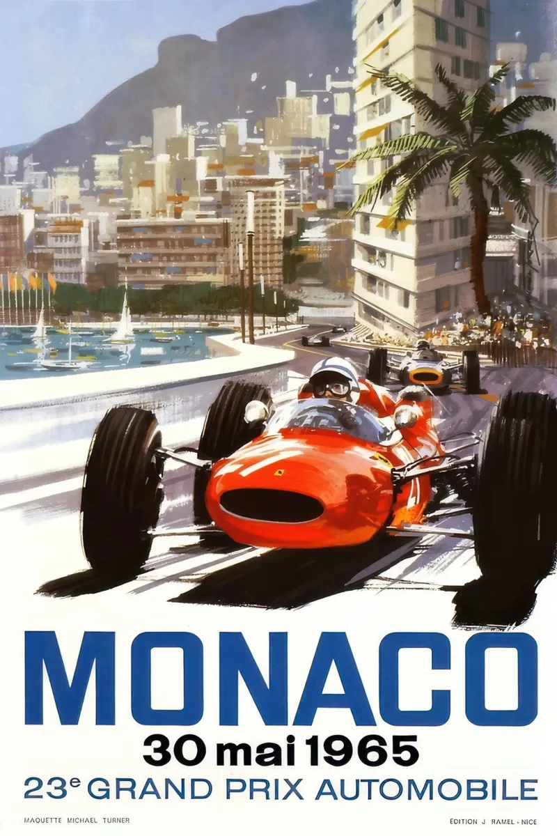 Gran Premio di Monaco 1965 pellicola backlit da Hitspost