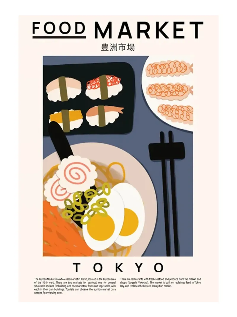 Mercato alimentare di Tokyo poster da Food Market