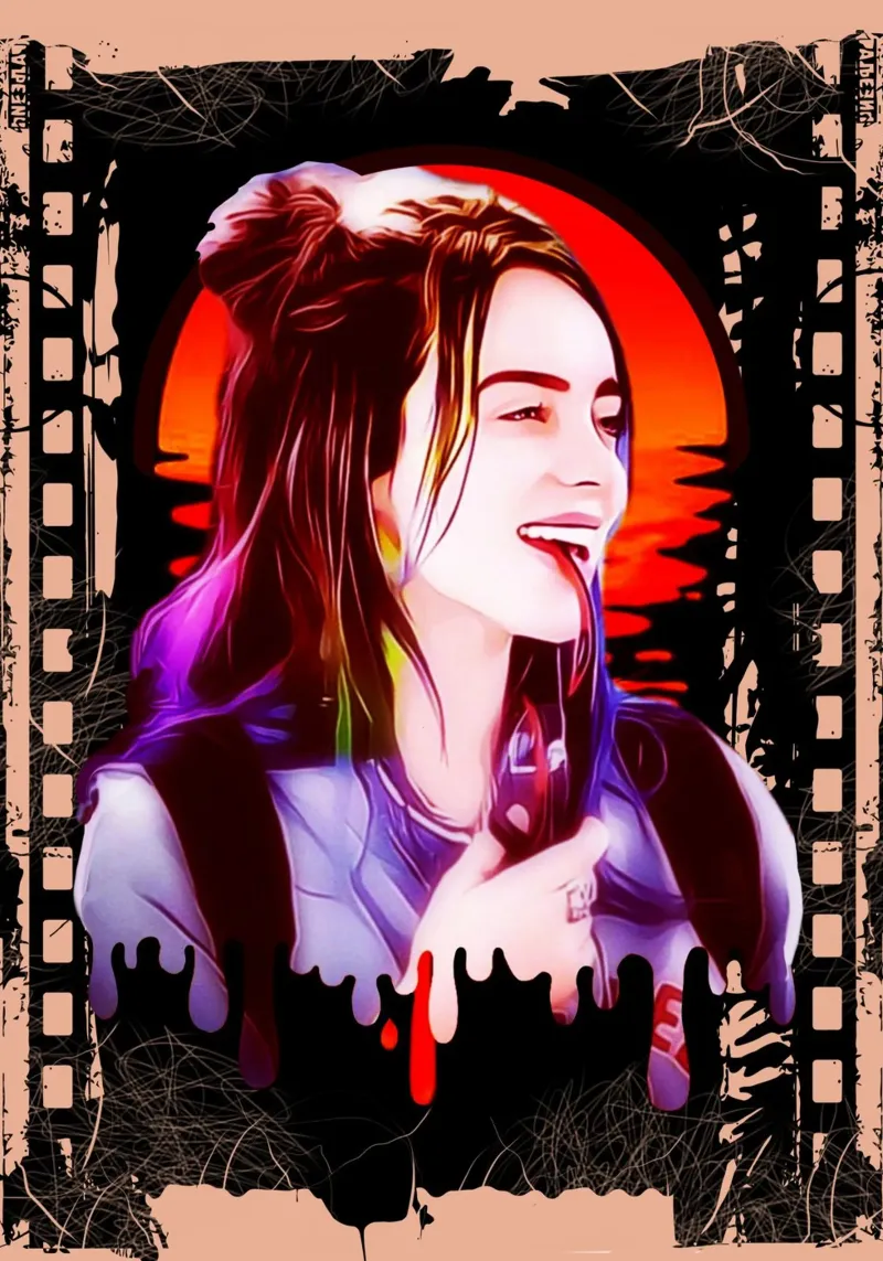 Billie Eilish Kunstwerk Poster von Lembayung art