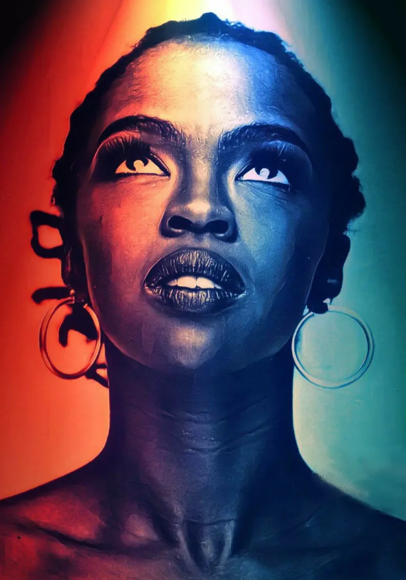 Ritratto di Lauryn Hill poster da Lembayung art