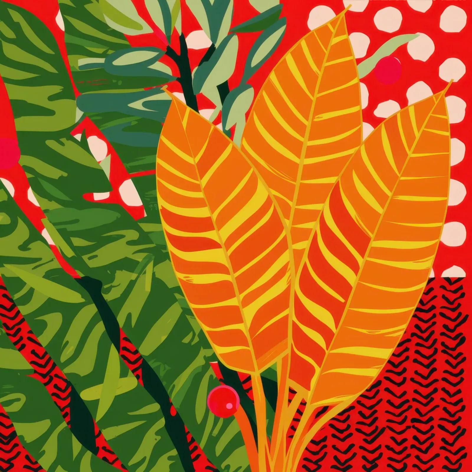 Fiamma cremisi tropicale carta hahnemühle da Arcane Lines