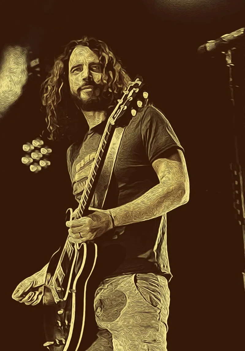 Chris Cornell 90s Grunge pellicola backlit da singpentinksale