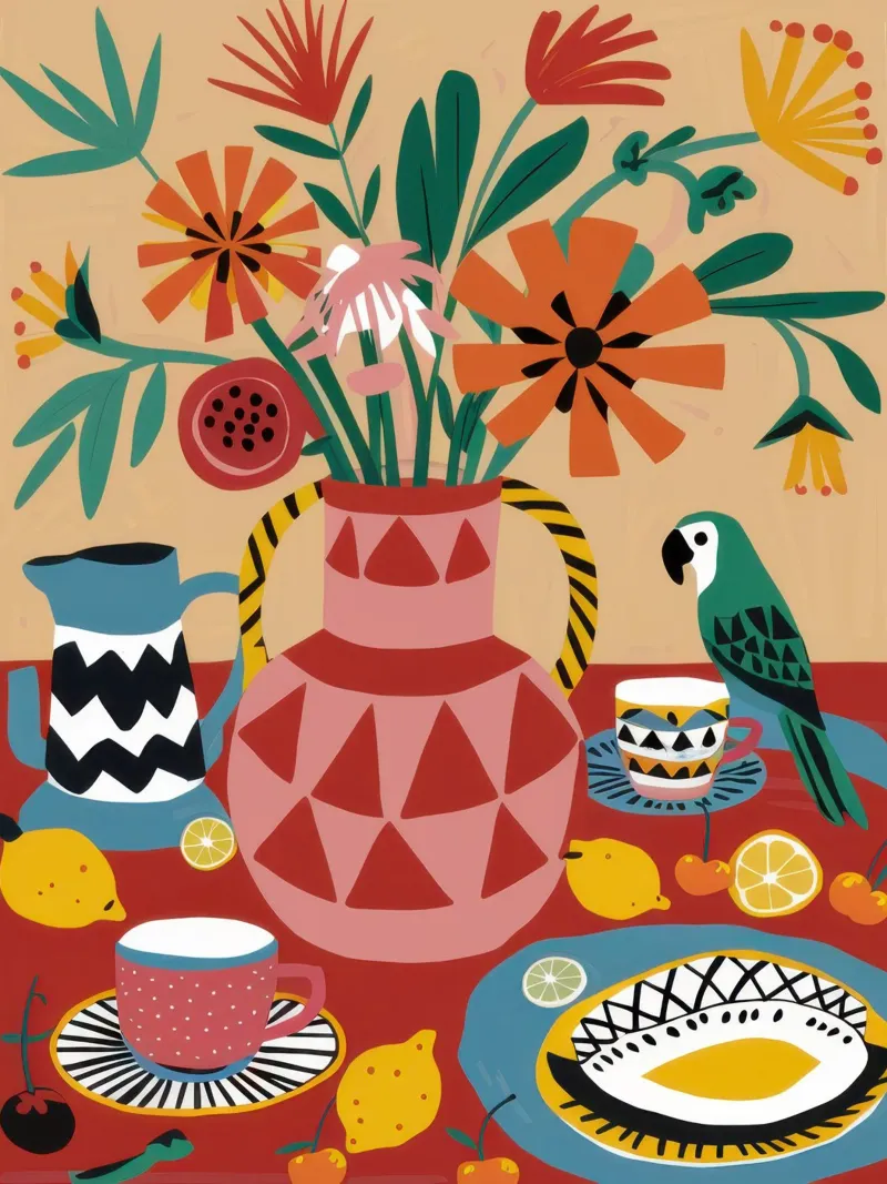 Folklore Teatime Tableau Hahnemühle von Arcane Lines