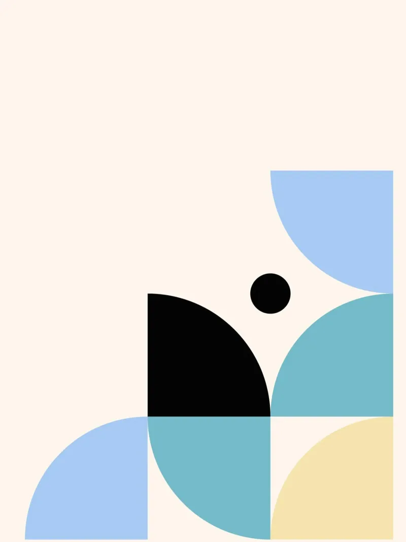 Forme geometriche morbide - Stampa moderna a tinte pastello pellicola backlit da Studio Vibe