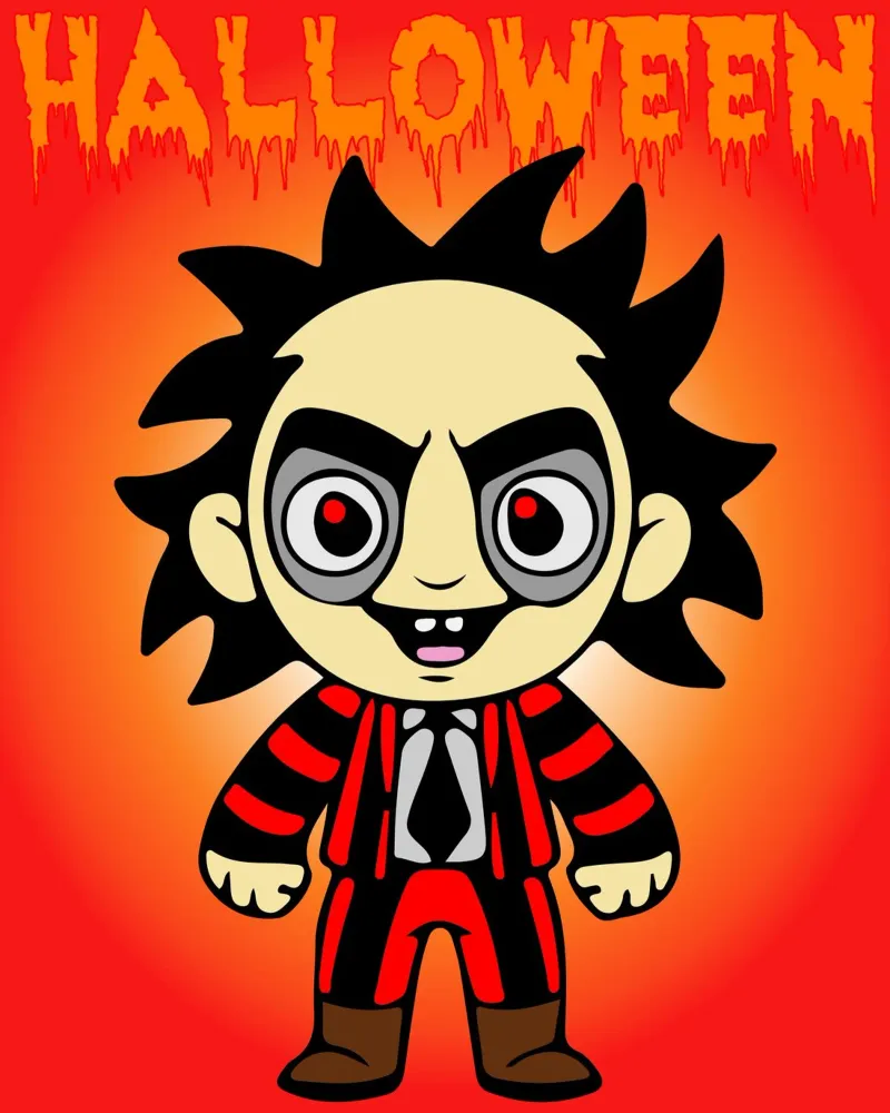 bambola fantasma Halloween poster da onechoice