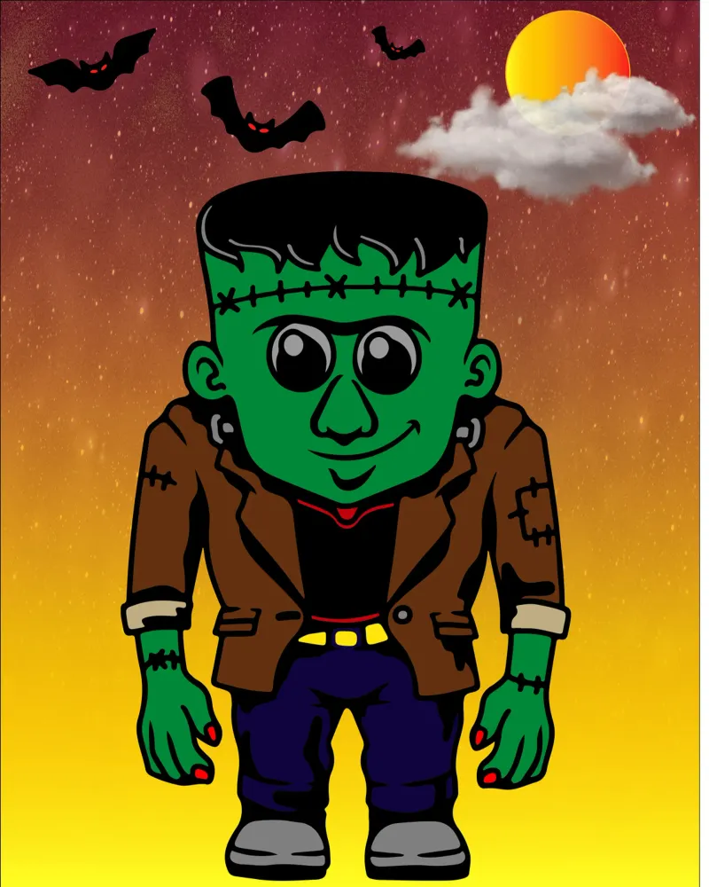 fantasma franco di halloween poster con telaio in alluminio da onechoice