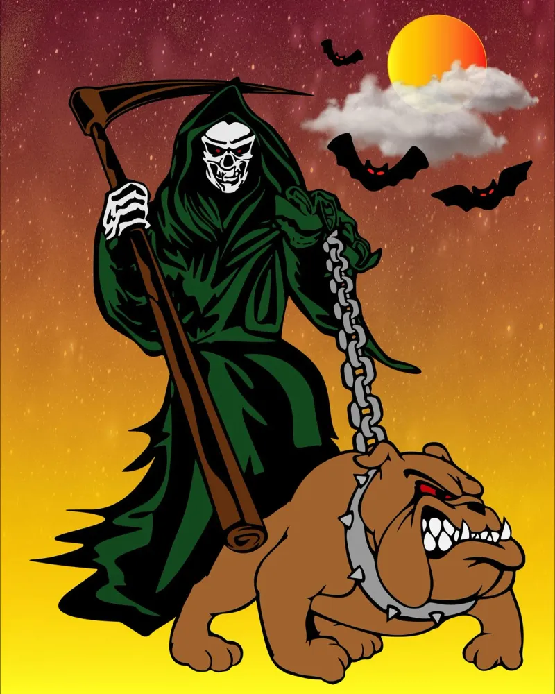 fantasma e cane di Halloween plexiglass da onechoice
