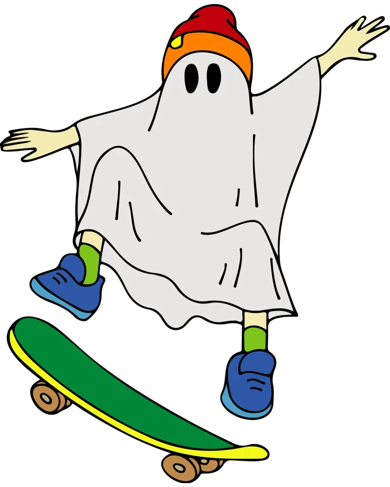 fantasma skate halloween poster da onechoice