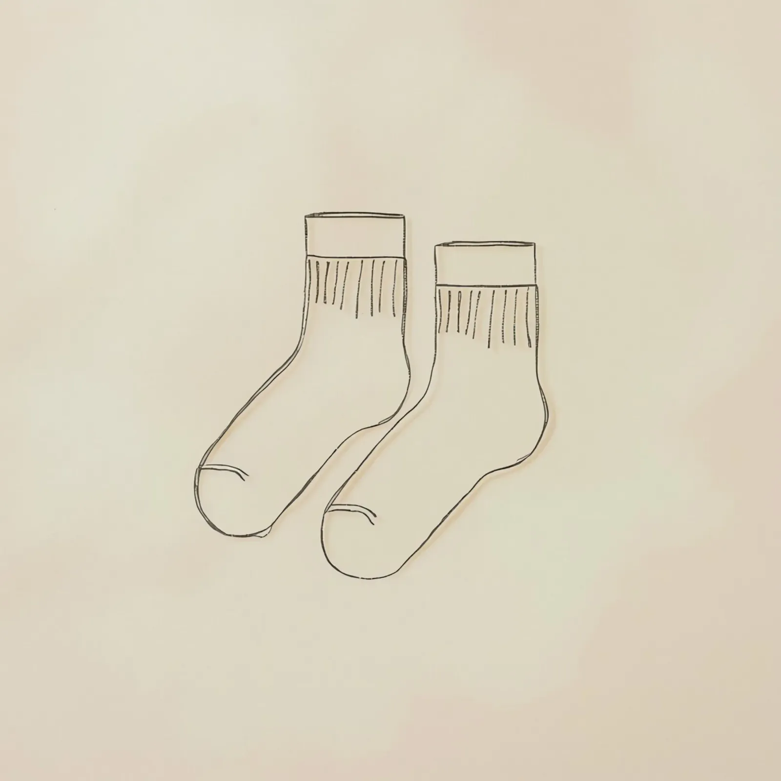 Due calzini casual sono disegnati con semplici linee nere alluminio dibond da DesignDoodle
