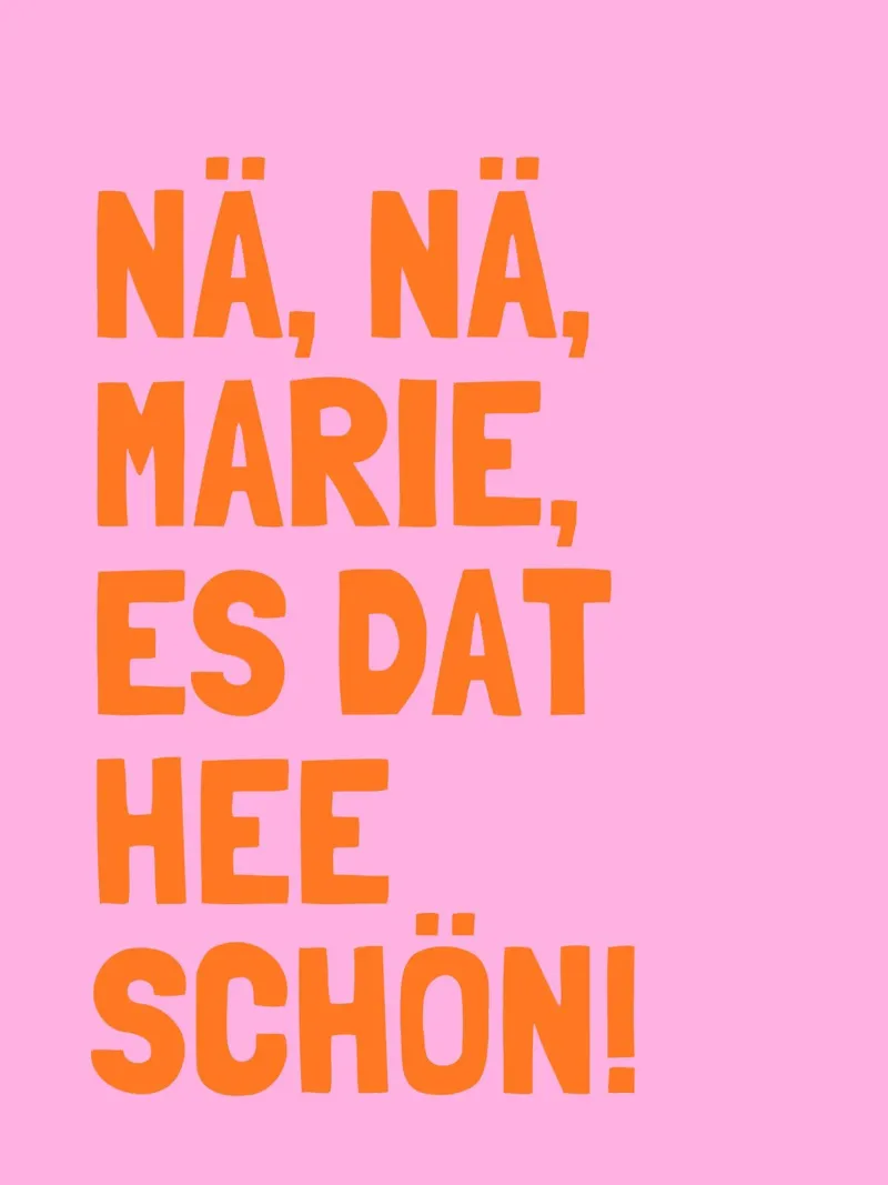 Nä, nä, Marie...- Kölscher Spruch canvas by Ohkimiko