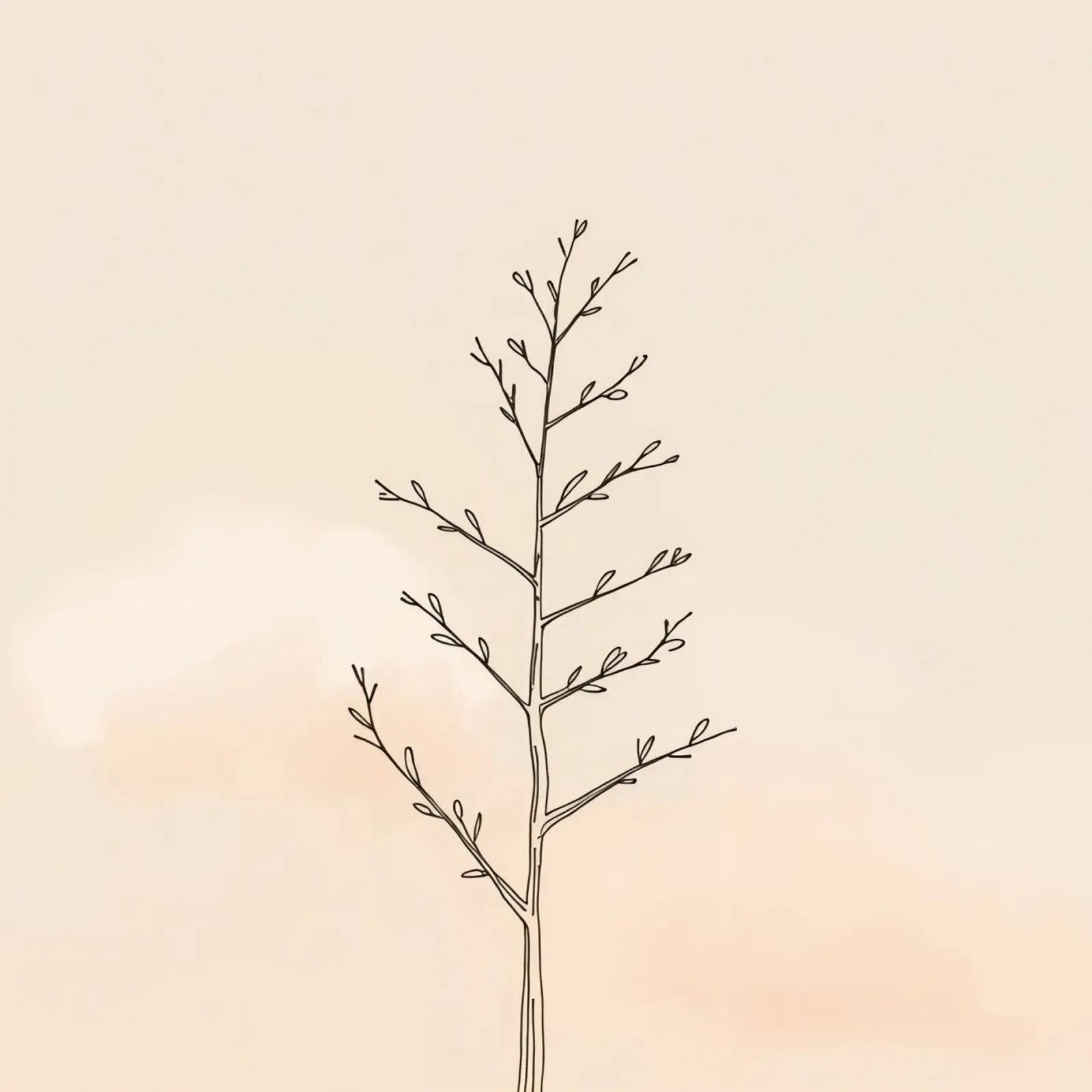 Simple sketched tree against a light background canvas by DesignDoodle