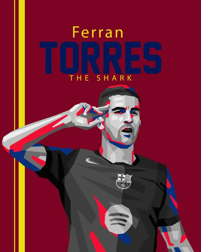 Ferran Torres pellicola backlit da WPAP MALANG
