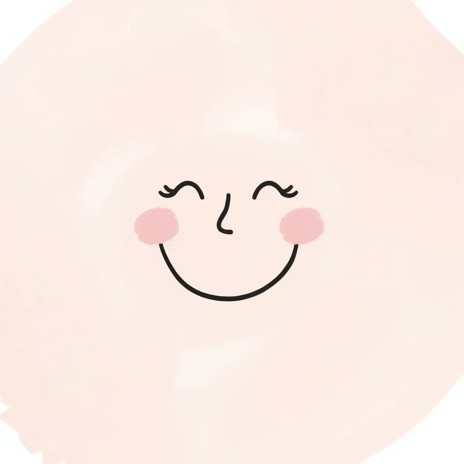 Disegno di una faccia felice su sfondo rosa chiaro pellicola backlit da DesignDoodle