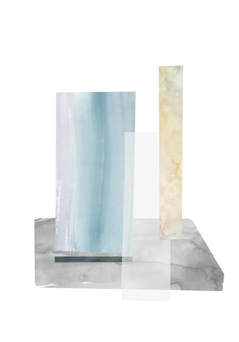 abstract geometric watercolor pellicola backlit da vintageshop