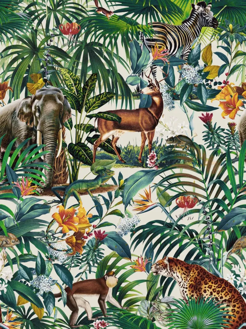 Floral And Animals Pattern III pellicola backlit da burcukorkmazyurek